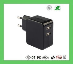 5v3.4a Compact size wholesale dual usb wall charger